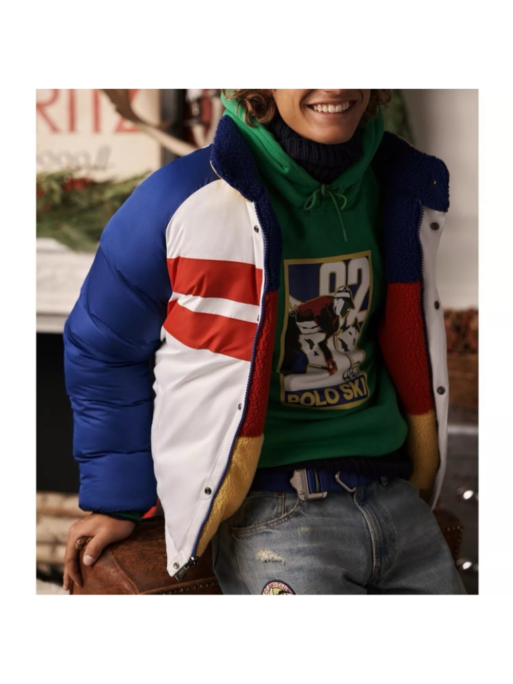 Polo Ralph Lauren Holi Sun Valley Retro Down Filled Reversible Jacket Ski 2XL